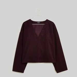 Madewell, new with tags, Waffle knit, relaxed V-neck Top.